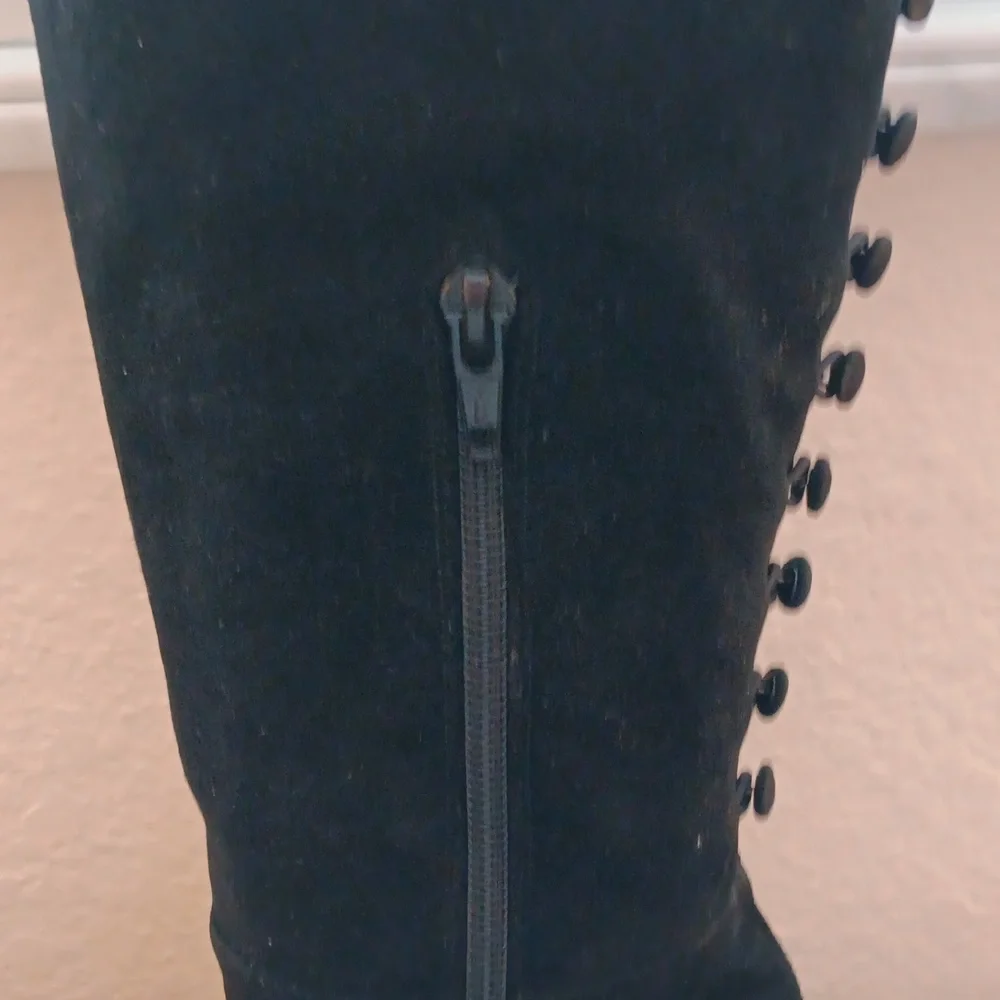 Stuart Weitzman.Rare magnificent over the knee boot,5.5 Weitzman black suade - Picture 1 of 7